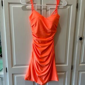 Homecoming Orange Dress size 4 never worn from Mimi Couture